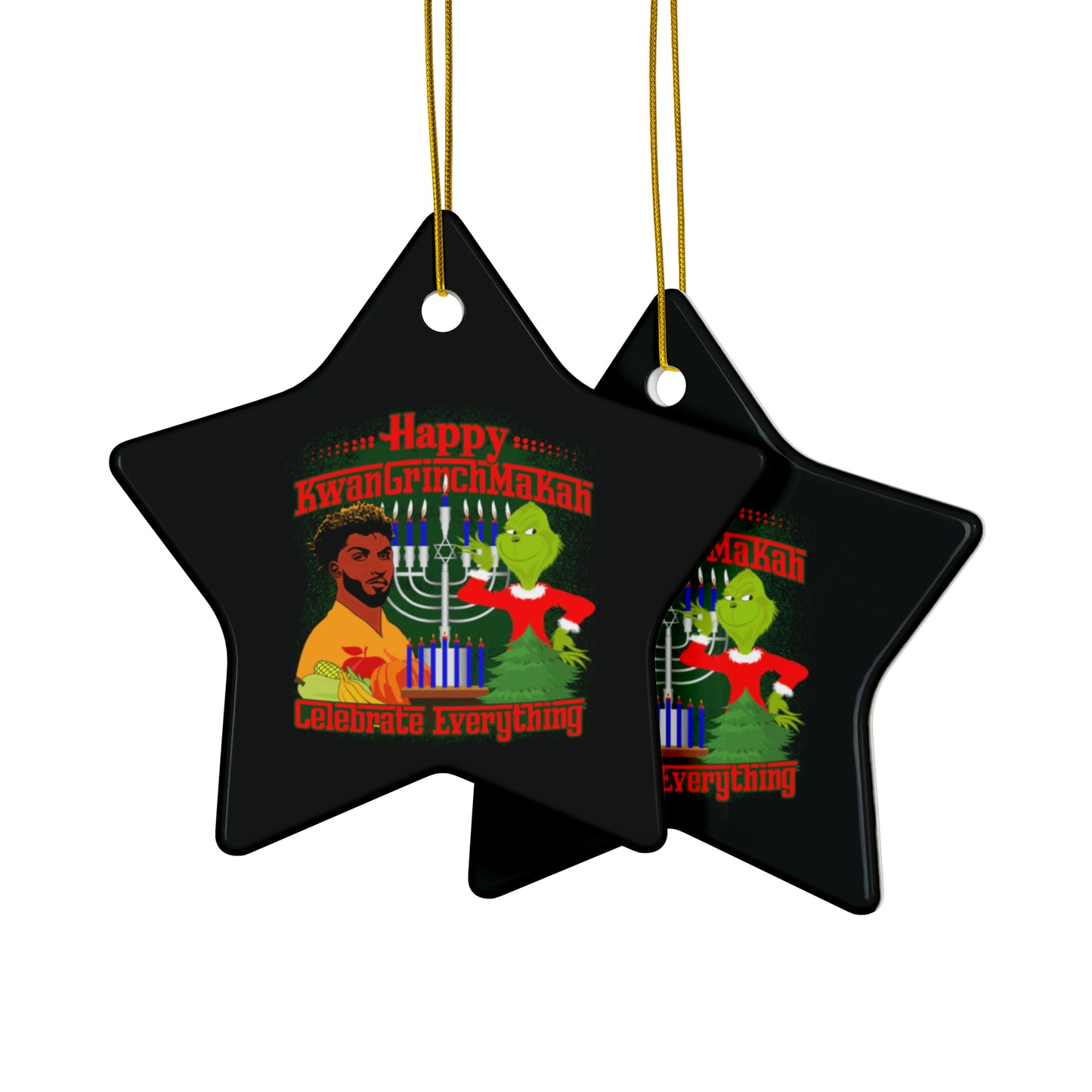 KwanGrinchMakah Ceramic Ornaments (1pc, 3pcs, 5pcs, 10pcs)