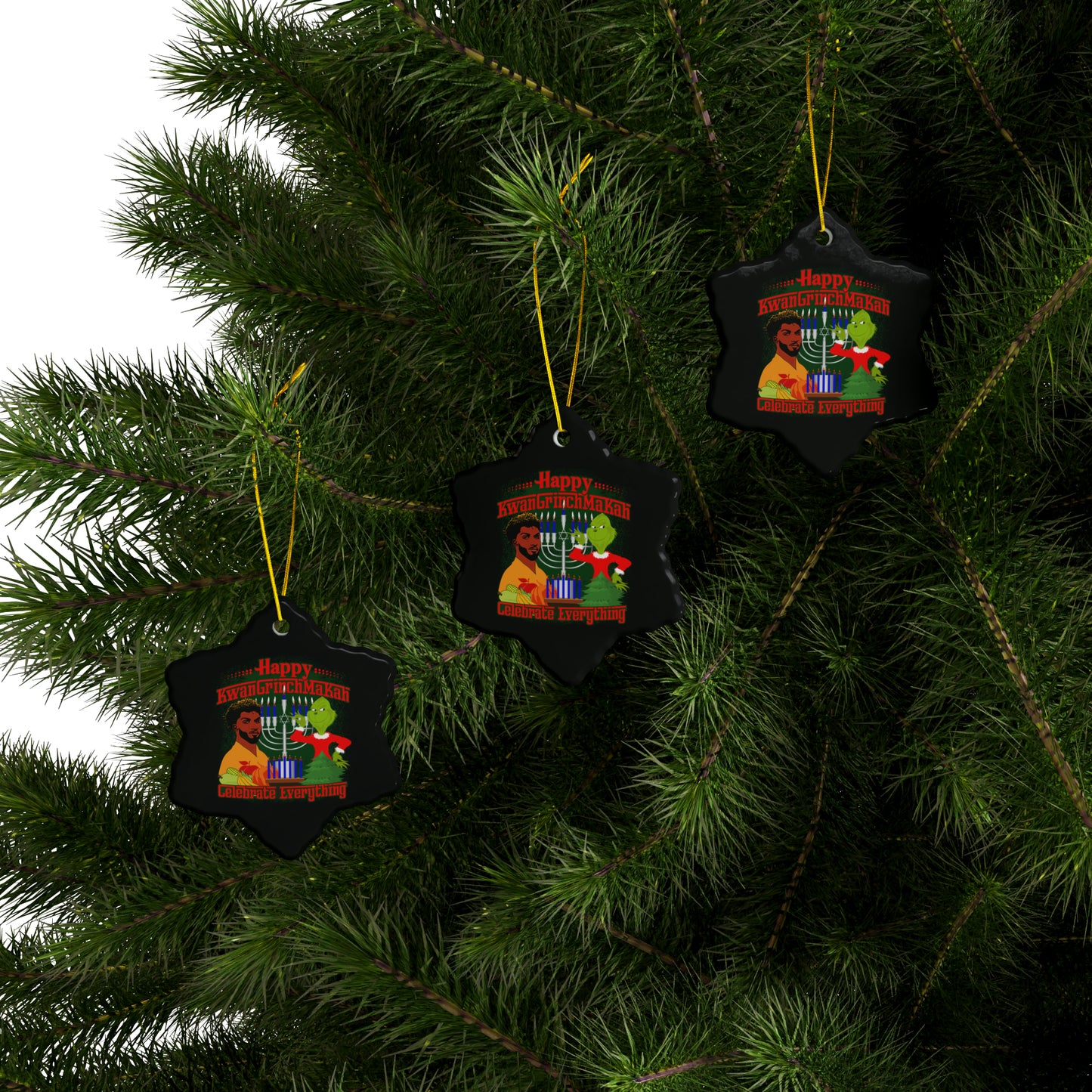 KwanGrinchMakah Ceramic Ornaments (1pc, 3pcs, 5pcs, 10pcs)