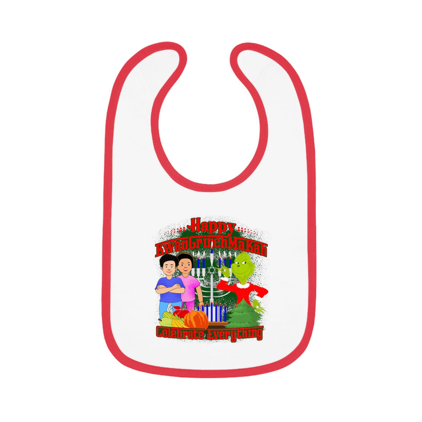 Grinch Family Christmas Baby Bib – "Happy Grinchmas" Holiday Feeding Bib