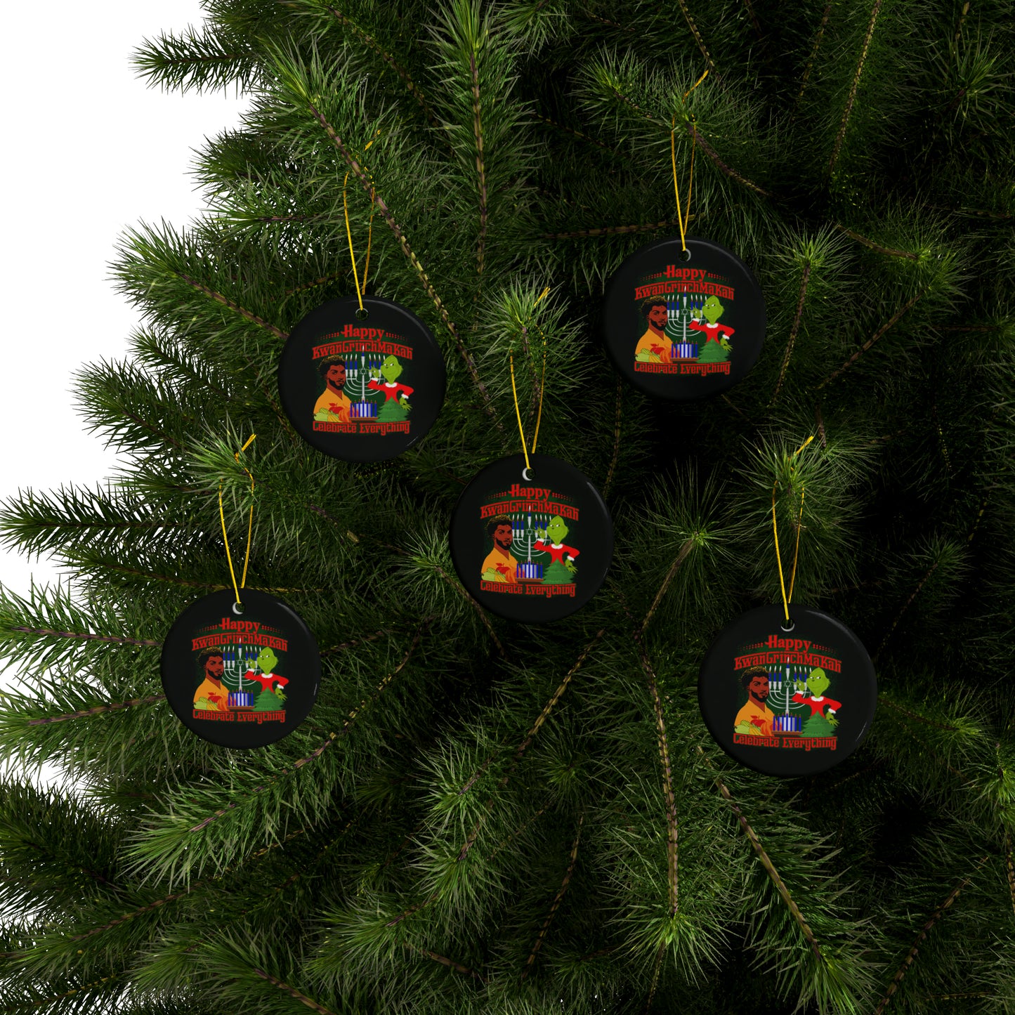 KwanGrinchMakah Ceramic Ornaments (1pc, 3pcs, 5pcs, 10pcs)