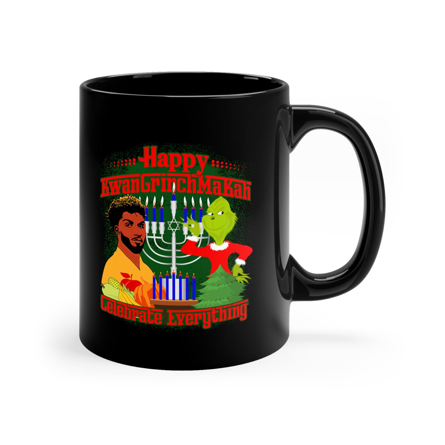 KwanGrinchMaKah 11oz Black Mug