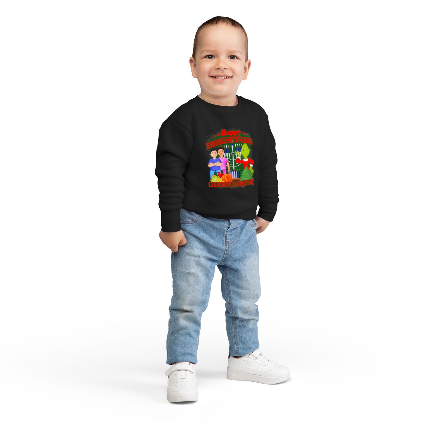 KwanGrinchMaKah Toddler Sweatshirt —  Kids Holiday Sweatshirt