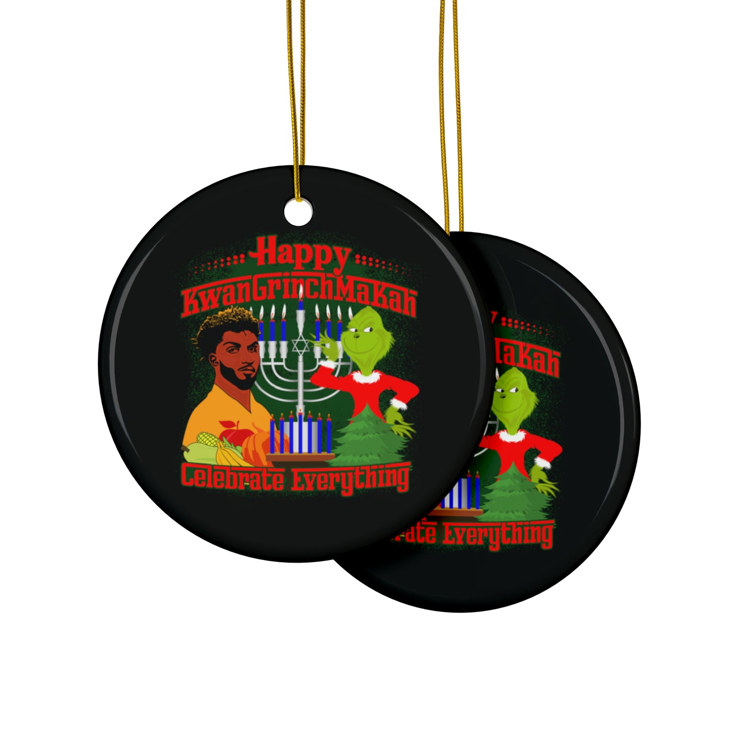 KwanGrinchMakah Ceramic Ornaments (1pc, 3pcs, 5pcs, 10pcs)