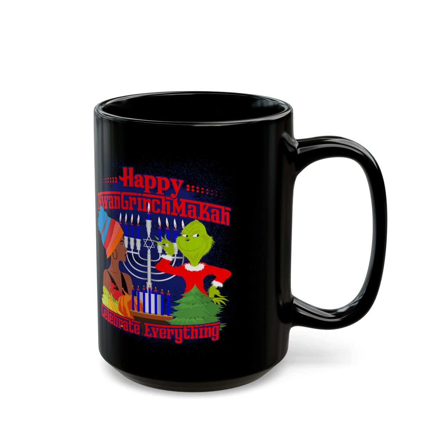 KwanGrinchMaKah 11oz Black Mug