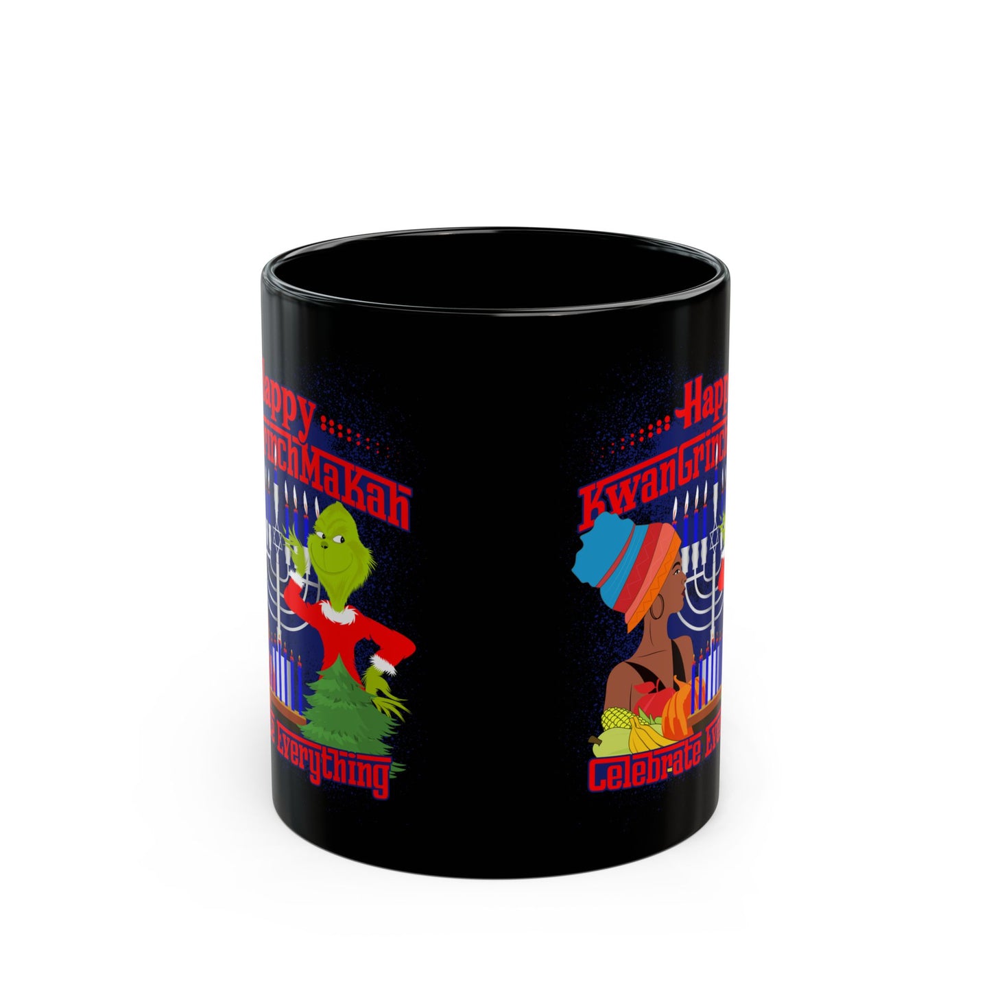 KwanGrinchMaKah 11oz Black Mug