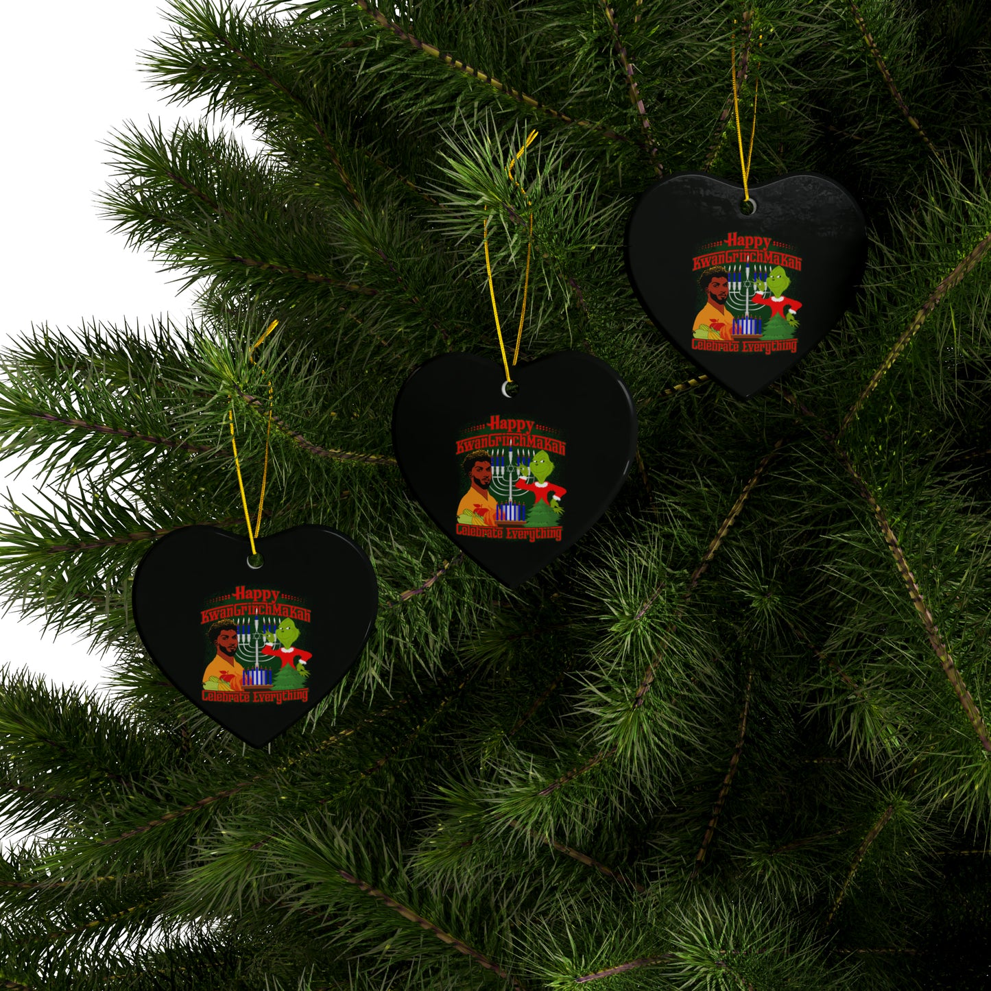 KwanGrinchMakah Ceramic Ornaments (1pc, 3pcs, 5pcs, 10pcs)