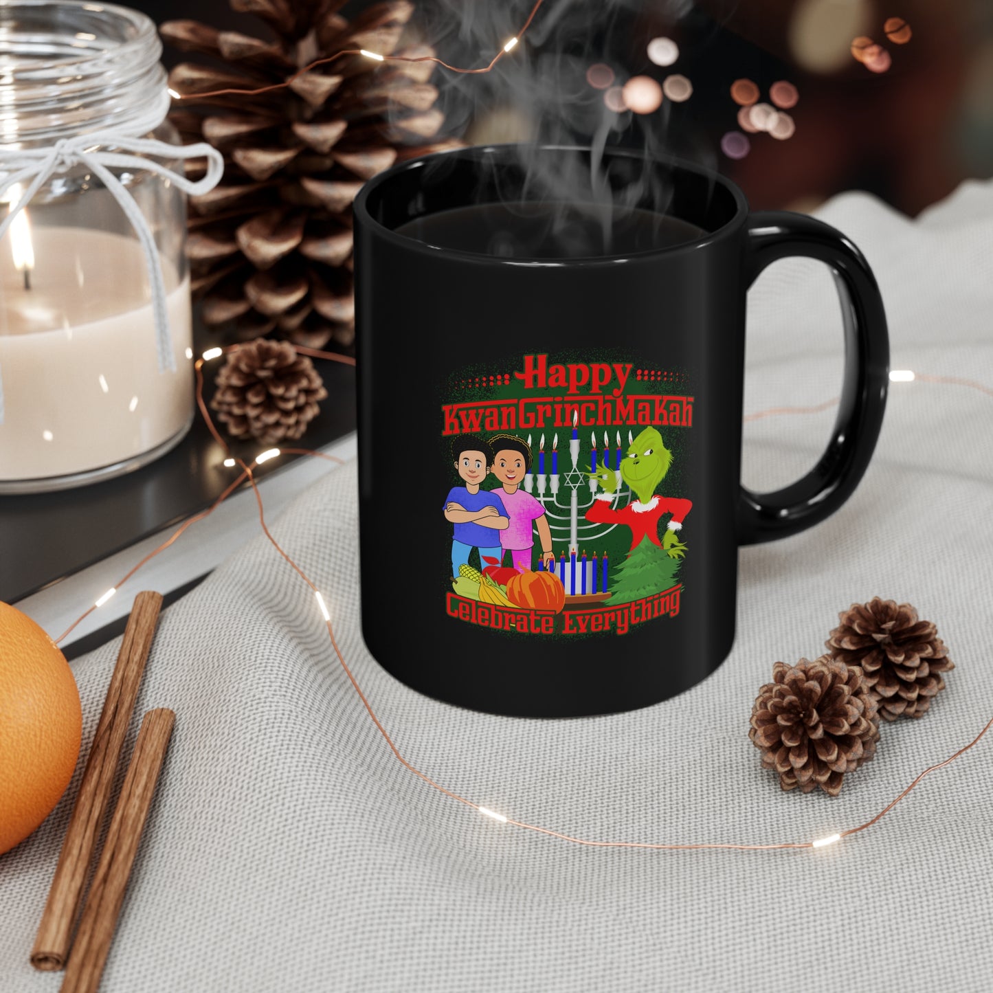 KwanGrinchMakah Black Mug