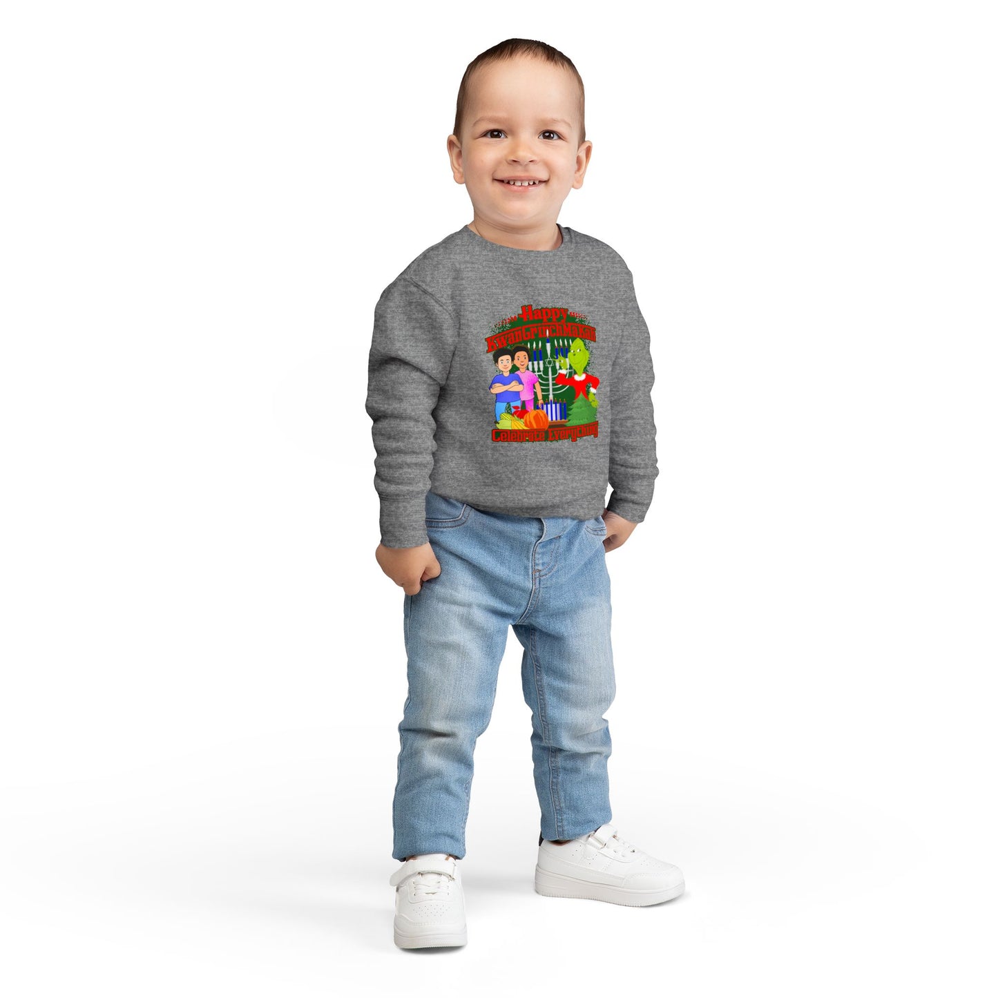 KwanGrinchMaKah Toddler Sweatshirt —  Kids Holiday Sweatshirt