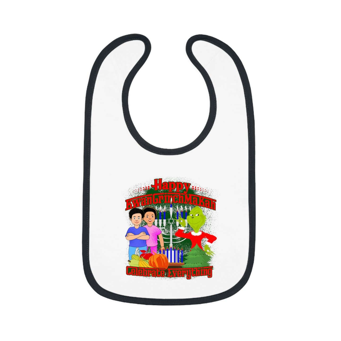 Grinch Family Christmas Baby Bib – "Happy Grinchmas" Holiday Feeding Bib