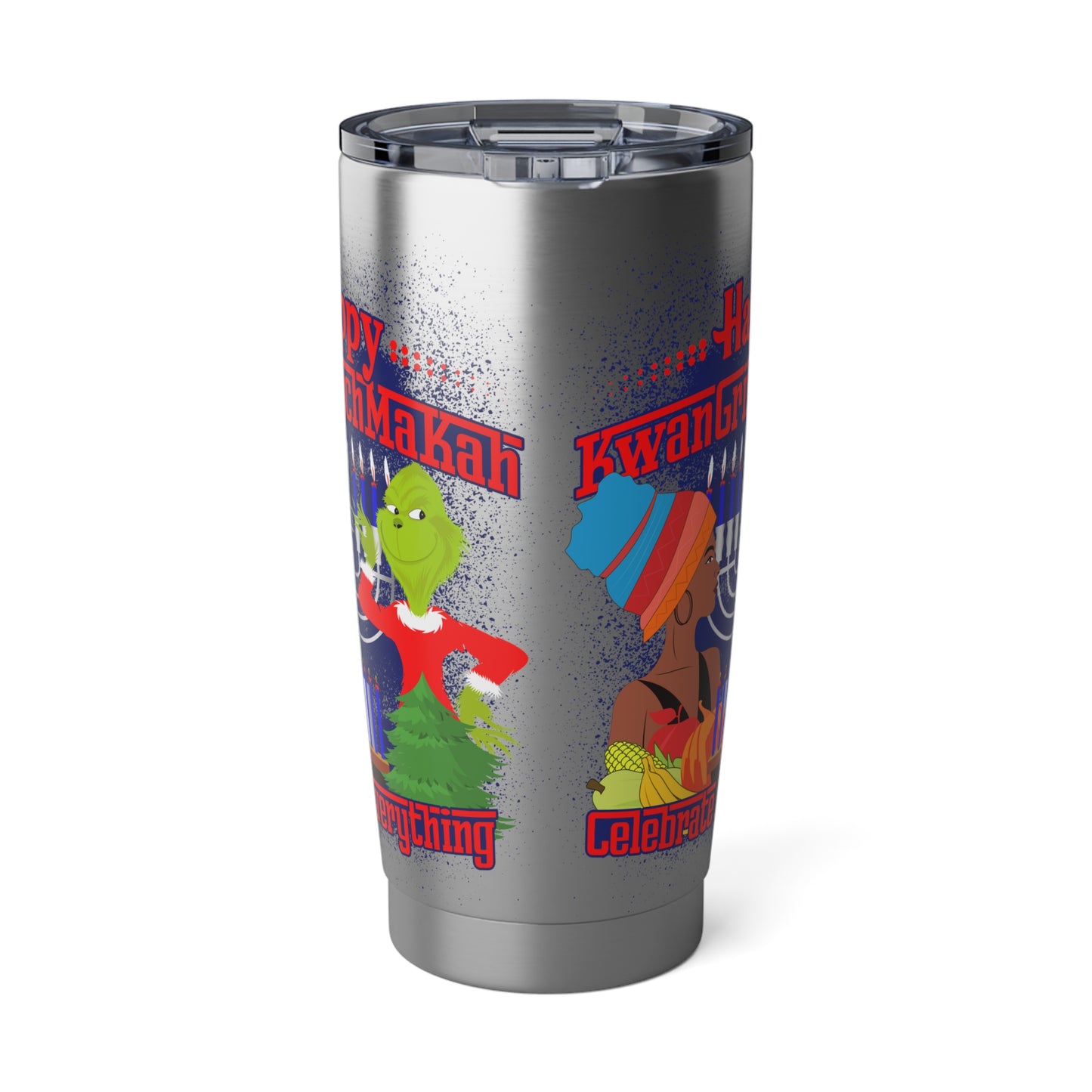 KwanGrinchMakah Celebration 20oz Tumbler - Festive 'Celebrate Everything' Holiday Travel Cup